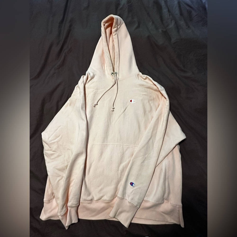 Champion Men's Light Pink Hoodie
